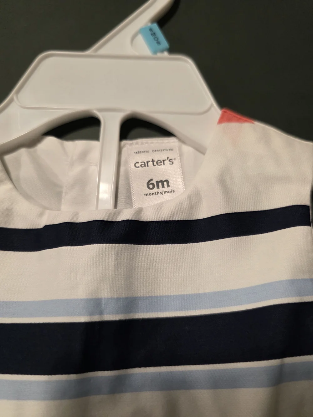 Carter's Striped Sundress in Navy, Yellow, Pink and White